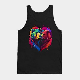 Grizzly Bear Couple Valentine Tank Top